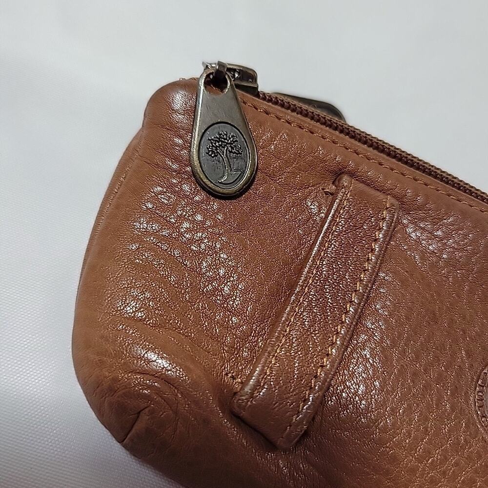 Levenger Brown Leather Waist Purse Multi Pocket Front Back Zip Belt Pouch - Picture 3 of 9